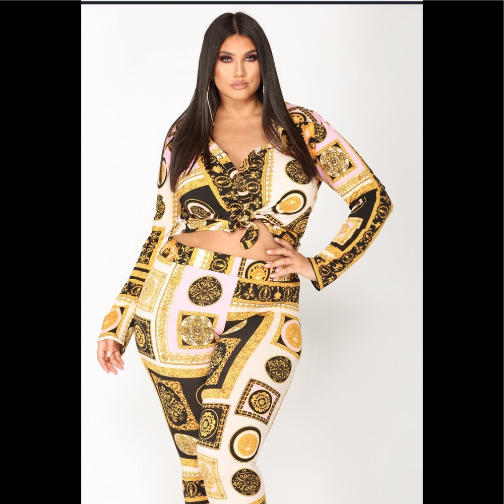 Plus size pant set